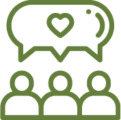 אנשים מדברים עם סימן של למעלה